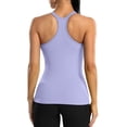 thumbnail image 2 of ANFERRY Women's Ribbed Workout Tank Tops with Built in Bra Racerback Athletic Top, 2 of 8