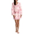 thumbnail image 1 of Nomad Women's Plush Robe - Ladies Lounge & Sleepwear Bottoms - Pink Fairisle, Large, 1 of 3