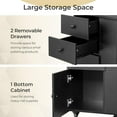 thumbnail image 6 of Ktaxon Foldable Nail Table w/Dust Collector, Lockable Wheels, 2 Drawers, Black, 6 of 10