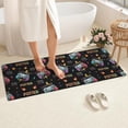 thumbnail image 4 of Colorful Controllers Games Symbols Black Pattern Bathroom Rugs Mat,Non Slip Microfiber Bathroom Rug,Rubber Backing,Soft Bathroom Mats for Bathroom Floor,Tub and Shower,60x24in(150x60cm), 4 of 5