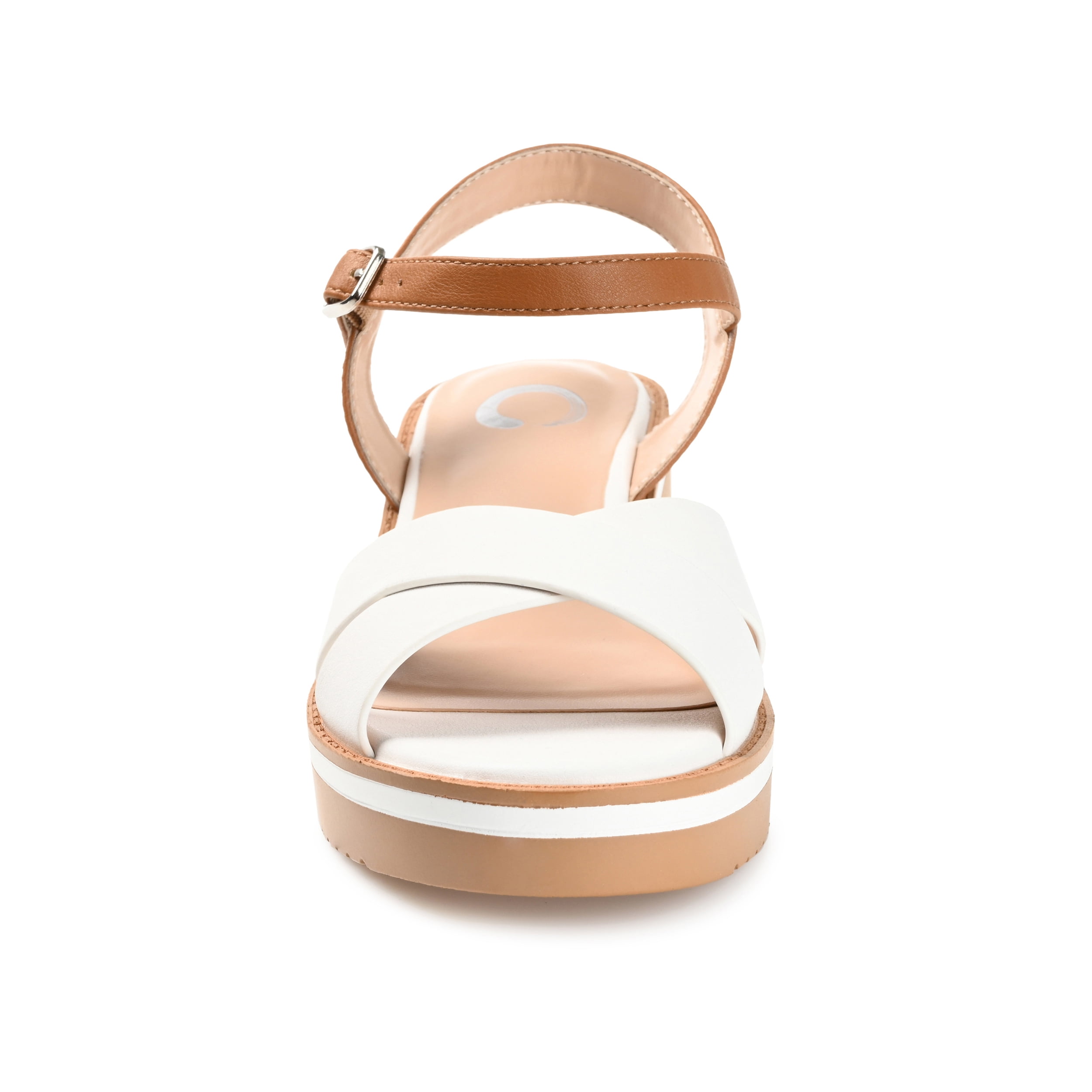 Journee Womens Hilaree Ankle Strap Low Block Heel Sandals