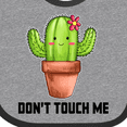 thumbnail image 4 of Inktastic Cute Cactus Dont Touch Me Boys or Girls Baby Bib, 4 of 4