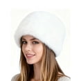 thumbnail image 2 of Deago Women's Winter Faux Fur Hats Warm Cossak Russian Style Hat Cap for Ladies (White), 2 of 9