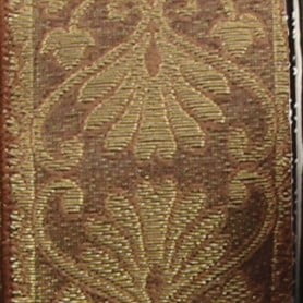 The Ribbon People Brown Metallic Brocade Wired Craft Ribbon 2.5" x 20 Yards