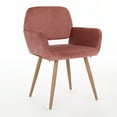 thumbnail image 3 of Velvet Desk Chair No Wheels, 3 of 10