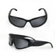 thumbnail image 5 of Gafas de sol envolventes milramtob Y2K Trendy Silver Glasses, 5 of 6