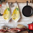 thumbnail image 6 of Lemon Kitchen Towels Set of 3, Yellow Summer Botanical Watercolor Wooden Absorbent Dish Towels for Kitchen, Microfiber Hand Towel, Quick Drying Tea Towel for Cleaning Decorative Dishcloths, 6 of 7