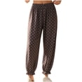 thumbnail image 3 of Women's Polka Pajama Pants Casual Loose Fit Jogger Lounge Pants Lightweight Soft Sleepwear with Pocket, 3 of 6