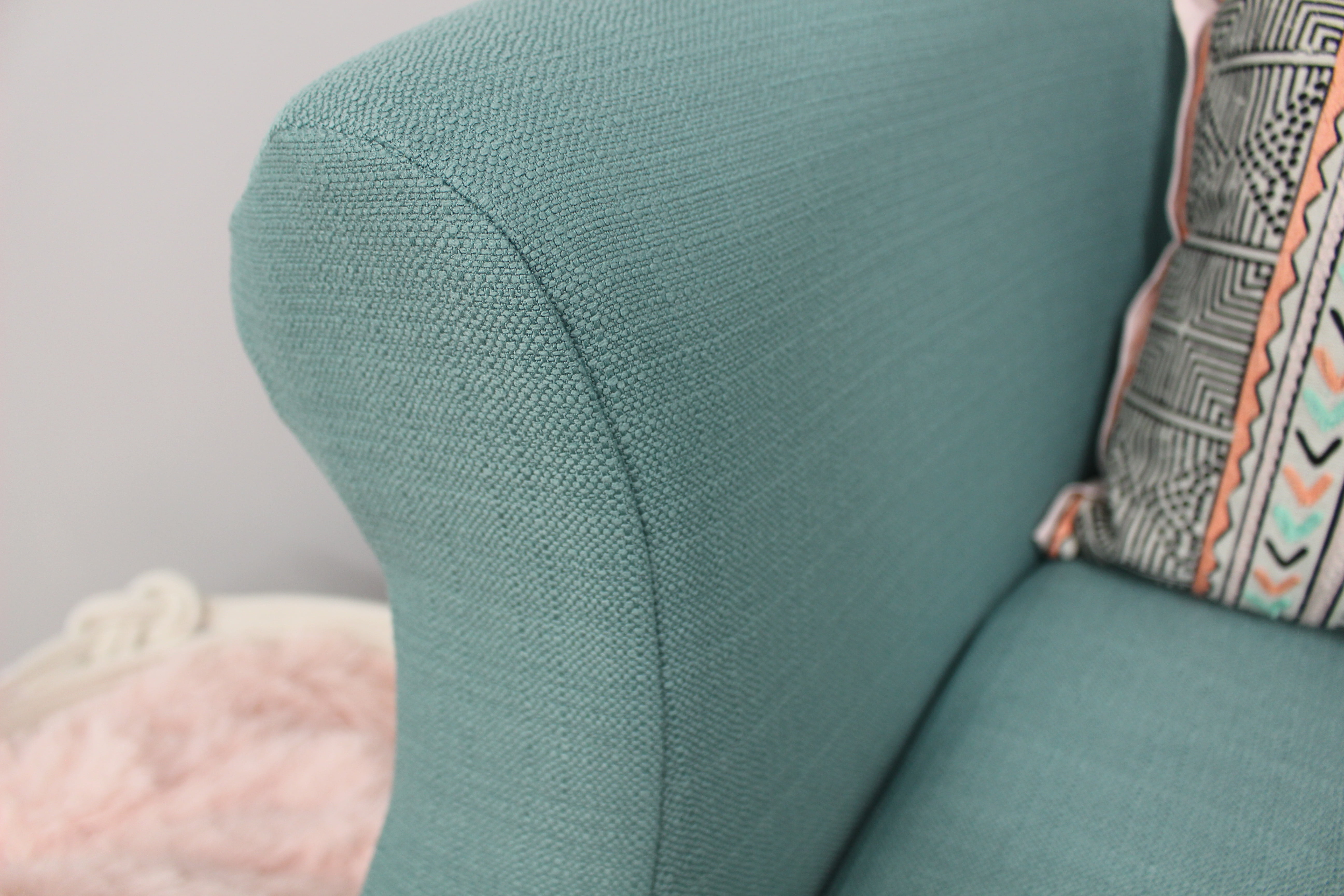 Fox Hill Trading Nikole Club Chair, Ocean Teal
