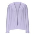 thumbnail image 5 of zaveiop Cardigan for Women Trendy Lightweight Soft Thin Long Sleeve Open Front Cardigans Casual Breathable Cover Ups Dusters (Light Purple, L), 5 of 9