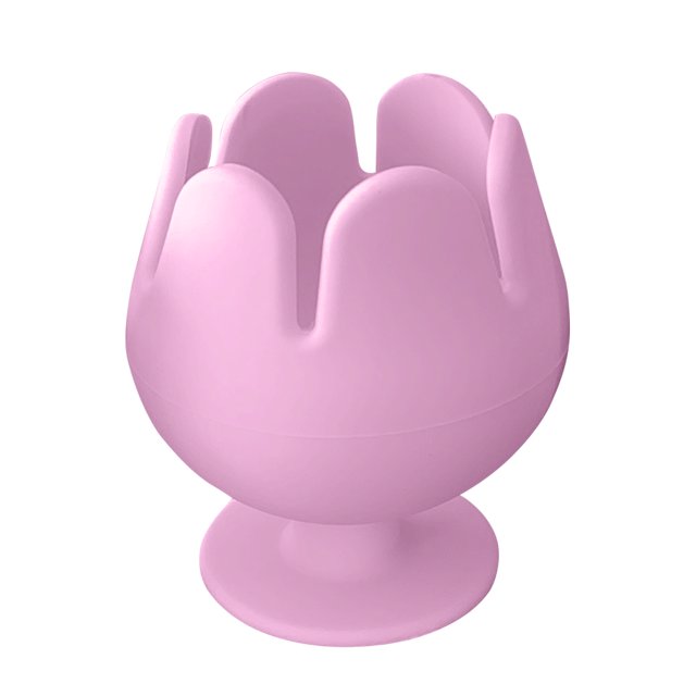 Recolector de desechos de silicona para costura, recolector de deshierbe, decoración artesanal, caja de almacenamiento de chatarra de escritorio, rosa Sweethay HA004409-05