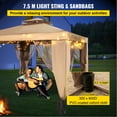 thumbnail image 5 of BENTISM 10' x 10' Brown Square Gazebo Patio Gazebo with 4 Sandbags, 5 of 10