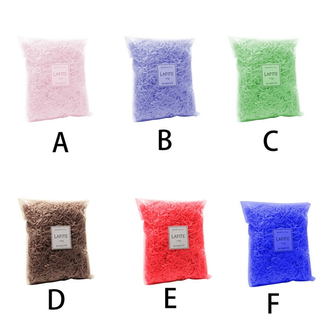 ziyahi Colored Shredded Crinkle Lafite Paper Raffia Filler Confetti Gift Box Birthday Filling Home Material Packaging Light Green