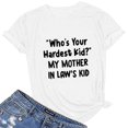 thumbnail image 2 of Tops de Mujer Camisas Casuales Blusas Moda Impreso Cuello Redondo Manga Corta Suelto Odeerbi  ODB151875, 2 of 6