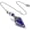 Lapis Lazuli, variant on Natural Amethyst Healing Crystal Dowsing Pendulum Reiki Gemstone Chips Orgone Pendulum 6 Faceted Hexagonal Pointed Resin Spiritual Pendant for Divination, Wicca, Energy Balancing