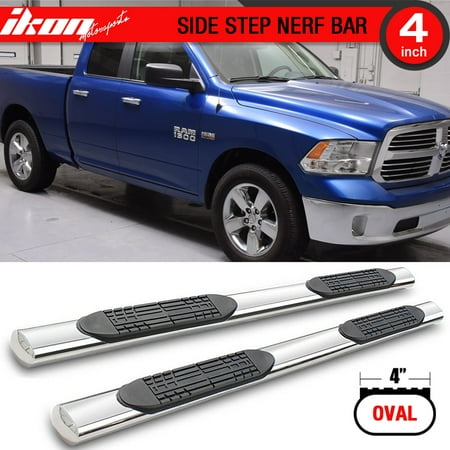 - Ikon Motorsports Running Boards for 09-17 Ram 1500 Quad Cab 4 Inch Stainless Steel