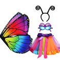 thumbnail image 2 of D.Q.Z Disfraces de alas de mariposa para niñas, 4 piezas, alas de mariposa infantiles con D.Q.Z D.Q.Z, 2 of 2