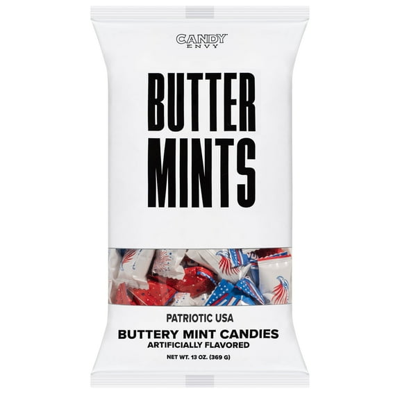 Candy Envy Patriotic Buttermints, 13 oz. Bag, Indiv. Wrapped USA Mints