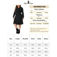 thumbnail image 6 of DARING DIVA Plus Size Sweater Fall Crew Neck Long Sleeve Dress 1X Black, 6 of 6