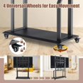 thumbnail image 5 of Laicejoy Mobile TV Cart w/ Wheels, Rolling TV Stand for 32"-80" Flat Screen TVs, Height Adjustable Floor Stand, TV Trolley w/ Camera Shelf & AV Shelves, 5 of 8
