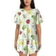 thumbnail image 1 of Fotbe Insects Conjunto de Pijama Estampado para Mujer, 2 Piezas, Ropa de Dormir con Camiseta de Manga Corta y Shorts Suaves-Small, 1 of 6