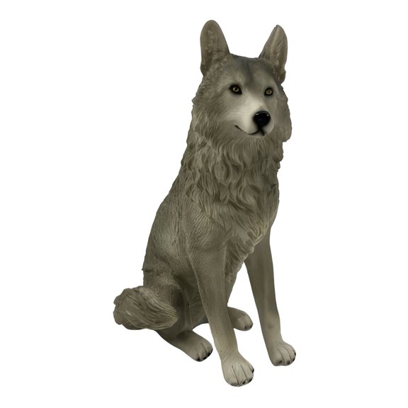 FC Design 6"H Wolf Sitting Figurine Statue Sculpture Ornament Decoration Home/Room Decor and Unique Gift Ideas for Housewarming, Holidays and Birthdays