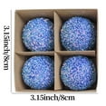 thumbnail image 2 of USUPDD Christmas Balls (Blue), Christmas Ball Ornaments 4PCS Christmas Tree 8cm Ball Bauble Hanging Home Party Ornament Decor, 2 of 2