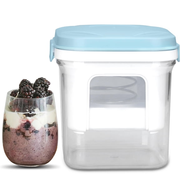 Colador de yogur para fiestas y postres, máquina de yogur griego, 1,5 L, color aguamarina