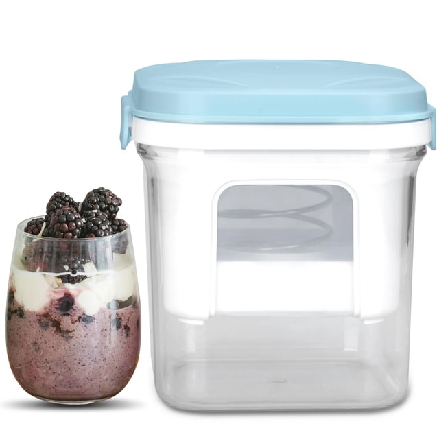 Colador de yogur para fiestas y postres, máquina de yogur griego, 1,5 L, color aguamarina