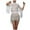 White, variant on Fesfesfes Spring Dresses for Women Round Neck Short Sleeve Tassel Dress Casual Solid Color Party Dress Mini Nightclub Dress
