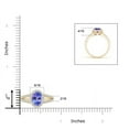 thumbnail image 4 of ANGARA Natural Oval 1.25 ct Tanzanite Split Shank Halo Ring in 14K Yellow Gold for Women (Size-8x6mm) | December Birthstone, Birthday, Anniversary, Jewelry Gift for Women | Natural Tanzanite Ring, 4 of 8
