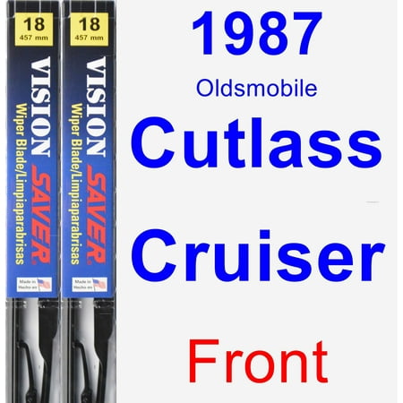 83 Oldsmobile Cutlass Cruiser 1987 Oldsmobile Cutlass Cruiser Wiper Blade Set/Kit (Front) (2 Blades) - Vision Saver ()
