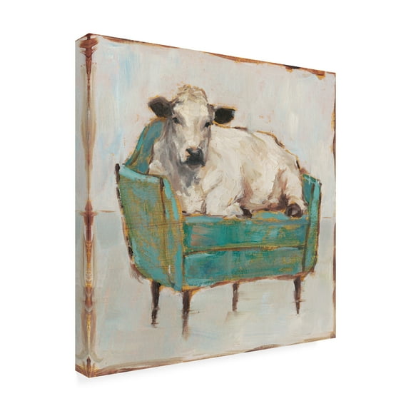 Trademark Fine Art Ethan Harper Moo-ving In I Canvas Wall Art - 24x24