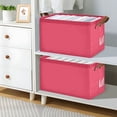 thumbnail image 6 of Ryvnso Rose Red Storage Bins Large Basket Foldable Cube Toys Organizer with Handles 1 PC, 6 of 7