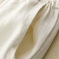 thumbnail image 6 of BLVB Women's Casual Tapered Cotton Linen Capri Pants Loose Beach Lounge Trousers Summer Baggy Capris with Pocket, 6 of 7