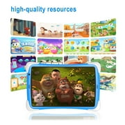 TABURETO Kids Tablet, Android 12, 4GB+64GB, Dual Camera, Preinstalled Kid Apps, Parent Control, Educational Stand