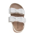 thumbnail image 4 of Laura Ashley Girls Footbed Hook And Loop Toddler Sandals, White, 10, 4 of 5