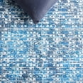 thumbnail image 4 of SAFAVIEH Arizona Jessica Distressed Machine Washable Area Rug, Blue/Grey, 6' x 6' Round, 4 of 8