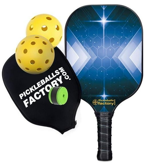 Pickleball Factory PB00046-11-G Pickleballtournament Paddle - Stars Pickleball Tennis, Tennis Warehouse Pickleball Pickle Tennis Court, Glassfiber Graphite