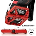 thumbnail image 4 of BUCKLOS MTB Pedals Mountain Bike Pedals Platform 9/16” Lightweight Non-Slip Cycling Double DU Sealed Bearing Flat Pedals with 16 Anti-Skid Pins, 4 of 7