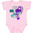 thumbnail image 3 of Inktastic Suicide Prevention I Wear Teal and Purple for My Uncle Boys or Girls Baby Bodysuit, 3 of 5