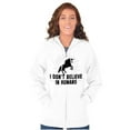 thumbnail image 3 of I Dont Believe in Humans Unicorn Zip Hoodie Sweatshirt Women Brisco Brands X, 3 of 6