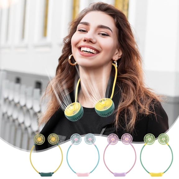 AOMXGD Neck Fan Portable Rechargeable - Adjustable Speeds Powerful Cooling Neck Fan, Hands-Free Wearable Fan for Travel, Outdoor, Office, Summer Heat