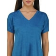 thumbnail image 6 of Stylore Women's Nightshirt Short Sleeve Nightgown V-Neck Sleepwear Blue 3XL, 6 of 6