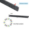thumbnail image 2 of GoXteam 8 Pack Felt Pin Board Bar Strips - Self-Adhesive Lightweight Bulletin Board - Cork Board for Office with 40 Push Pins No Damage for Wall, Black White Gray, 2 of 7