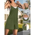 thumbnail image 2 of Anygrew Women's Summer Casual Loose Rompers Sleeveless Spaghetti Strap V Neck Short Jumpsuit with Pockets for Beach Vacation, 2 of 6