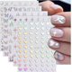 thumbnail image 1 of 8 Sheets Aurora Nail Stickers 3D Holographic Laser Heart Star Moon Flame Flower Butterfly Nail Decals Self Adhesive Nail Art Stickers DIY Nail Design, 1 of 4