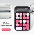 thumbnail image 3 of numérico inalámbrico, 18 teclas con receptor USB de 2,4G, extensiones de de contabilidad financiera, numérico para Color mezclado negro CUTICAT teclado numérico, 3 of 8