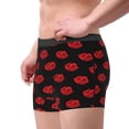 thumbnail image 2 of Pofeuu Red Beautiful Lips Print Men’s Boxer Briefs, Moisture-Wicking Underwear, Regular,Trunk-Large, 2 of 5