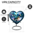 thumbnail image 2 of Yatskia Frog with Tulip Flowers Decorative Large Cremation Urn for Ashes Adult Brother and Sister, Small Memorial Keepsake Urns for Human Ashes Adult Female, (Heart 8 Inch and 3 Inch), 2 of 8